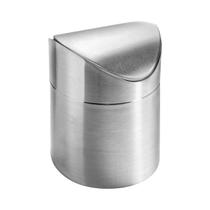 Lixeira Mini De Aço Inoxidável Escovado Com Tampa Para Banheiro, Escritório, Cozinha E Mesa De Café Lixeira Mini De Aço Inoxidável Escovado Com Tampa Para Banheiro, Escritório, Cozinha E Mesa De Café