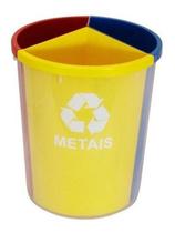 Lixeira Mix Com 3 Divisões Para Coleta Seletiva