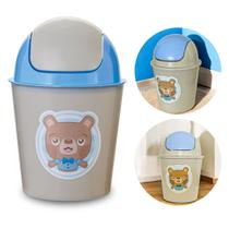 Lixeira Multiuso 3L Com Tampa Basculante Baby Bear Usual Utilidades Kit Banho