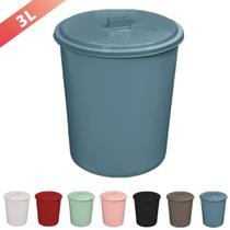 Lixeira Multiuso 3L Com Tampa Colorida Usual Utilidades