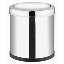 Lixeira Multiuso 5 Litros Cesto de Lixo 5L Aço Tampa Basculante Viel 3555 Inox