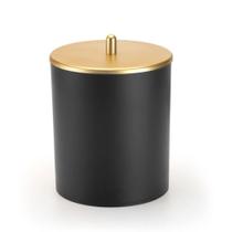 Lixeira Multiuso 5 Litros Preto Com Tampa Dourado Fosco - Arthi Lixeira Multiuso 5 Litros Preto Com Tampa Dourado Fosco - Arthi
