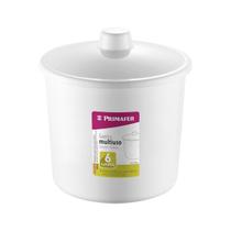 Lixeira multiuso 6 lts branca pr10142 - primafer