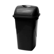 Lixeira Multiuso Basculante Quadrada 10 Litros Preta Durín