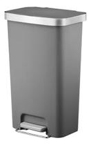 Lixeira Multiuso Fecha Suave 45l Rodas E Pedal 41x30x65cm