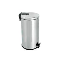 Lixeira mundare 40 litros aco inox brilhante c/ pedal