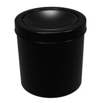Lixeira Ou Cesto Redondo Tampa Basculante 6L Preto
