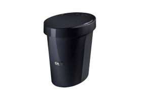 Lixeira Oval Retro Coza Glass 5 L - 26,2 x 18,4 x 24,6 cm Preto