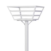 Lixeira para Área Externa Branca Moderna Para Embutir 47x47cm 1,44m de Altura