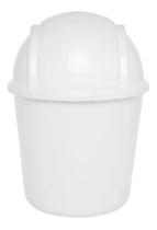 Lixeira Para Banheiro Cesto De Lixo Cozinha 5 Litros Branca
