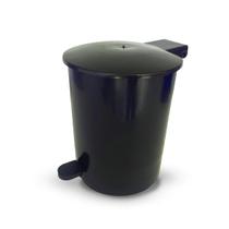 Lixeira Para Banheiro Cozinha Cesto de Lixo Com Pedal Em Plastico 4 Litros - Preto - A Colorida