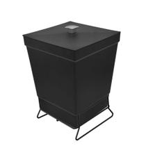 Lixeira Para Banheiro De Plástico Com Suporte Apoio Black -