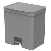 Lixeira para Banheiro e Cozinha com Pedal Trium Chumbo 20L - Ou