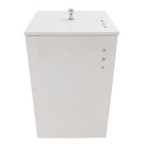 Lixeira para Banheiro Mdf Quadrada C/ Strass 8 Litros Branca