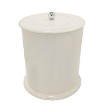 Lixeira para Banheiro Mdf Redonda 6 Litros Biscuit