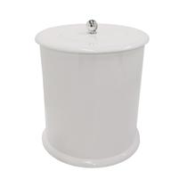 Lixeira para Banheiro Mdf Redonda 6 Litros Branca