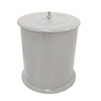 Lixeira para Banheiro Mdf Redonda 6 Litros Cinza Lixeira para Banheiro Mdf Redonda 6 Litros Cinza