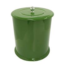 Lixeira para Banheiro MDF Redonda 6 Litros Verde Escuro