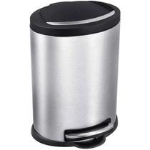 Lixeira Para Banheiro Ou Cozinha 5 Litros Com Pedal Inox Mor