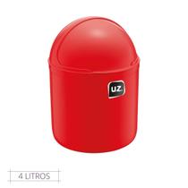 Lixeira Para Banheiro Premium C Tampa 4 L Vermelho UZ