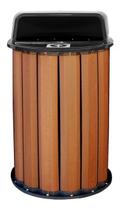 Lixeira para Coleta Seletiva 90L Diversas Cores Madeira Plastica Ecologica Cor:Preto Lixeira para Coleta Seletiva 90L Diversas Cores Madeira Plastica Ecologica Cor:Preto
