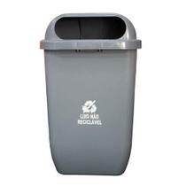 Lixeira para Coleta Seletiva de Não Reciclável 50 Litros Cinza Lixeira para Coleta Seletiva de Não Reciclável 50 Litros Cinza
