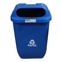 Lixeira para Coleta Seletiva de Papel 50 Litros Azul