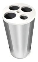 Lixeira Para Copos Descartáveis De Água E Café Em Aço Inox 30l BRANCO