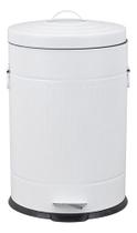 Lixeira Para Cozinha Metal Com Pedal 20l Branca