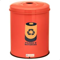 Lixeira Para Descarte de Pilhas Baterias 15 Litros Esmaltado Lixeira Para Descarte de Pilhas Baterias 15 Litros Esmaltado
