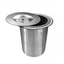 Lixeira Para Embutir 5,5 Litros C/Tampa Inox
