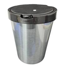 Lixeira para Escritório 10 Litros Inox com Tampa Metalizada