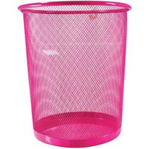 Lixeira para escritorio aramado rosa 8,5l kit