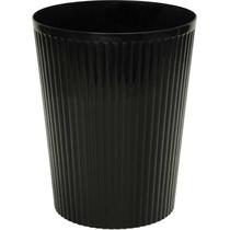 Lixeira para escritorio canelado preto 9,3l 23x29cm ordene