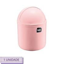 Lixeira Para Escritório Premium C Tampa 4 Litros Rosa UZ