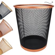 Lixeira para escritório quarto 10l black rose gold preto dourado Lixeira para escritório quarto 10l black rose gold preto dourado