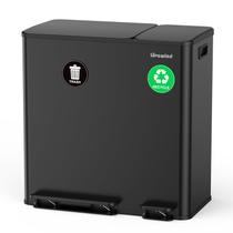 Lixeira para lixo e reciclagem Lovewind 70 L em aço inox com pedal Lixeira para lixo e reciclagem Lovewind 70 L em aço inox com pedal