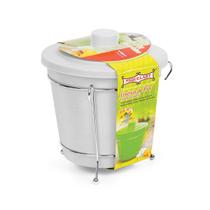 Lixeira Para Pia Branca Com Suporte Cromo Colors