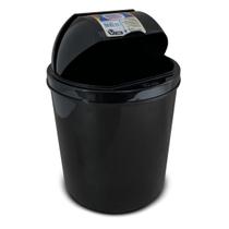 Lixeira para Pia Plástico Com Tampa Retrátil 3 Litros Versátil - Viel Preta