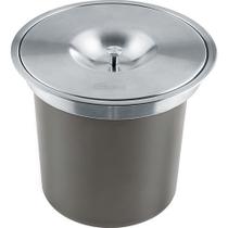 Lixeira para Sobrepor 16168 Inox e Balde Plástico 5Lts. Escovado Franke