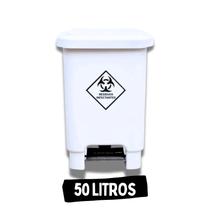 Lixeira Pedal 50 Litros Lixo Infectante 1 Unidade