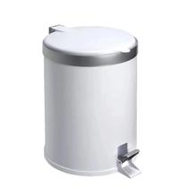 Lixeira Pedal Cesto De Lixo Tampa 12 Litros Branca Cozinha Banheiro Viel