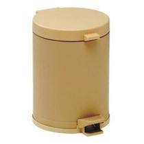 Lixeira Pedal Cesto De Lixo Tampa 4,5 Litros Camurça Bege Cozinha Banheiro Viel