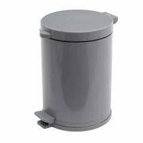 Lixeira Pedal Cesto De Lixo Tampa 4,5 Litros Cinza Cozinha Banheiro Viel