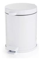 Lixeira Pedal Cesto Lixo Banheiro Cozinha Recipiente Plastico Branca 4,5L - Home Utilities