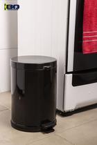 Lixeira Pedal Cesto Lixo Banheiro Cozinha Recipiente Plastico Preta 10,5L