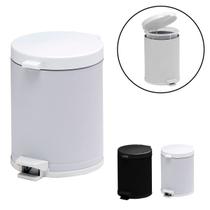 Lixeira Pedal Cozinha Banheiro Corpo em Aço Cores Recipiente e Tampa em Polipropileno 15L Grande