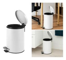 Lixeira Pedal Powermaid 5 Litros Inox Matte Balde Removível Higiênica e Moderna