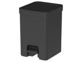 LIxeira Pedal Preta Cesto De Lixo Banheiro Cozinha 12L Chumbo Chão Tampa