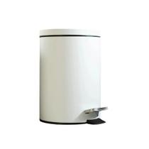Lixeira Pedal Redonda Aço 5L Branco Matte Lixeira Pedal Redonda Aço 5L Branco Matte